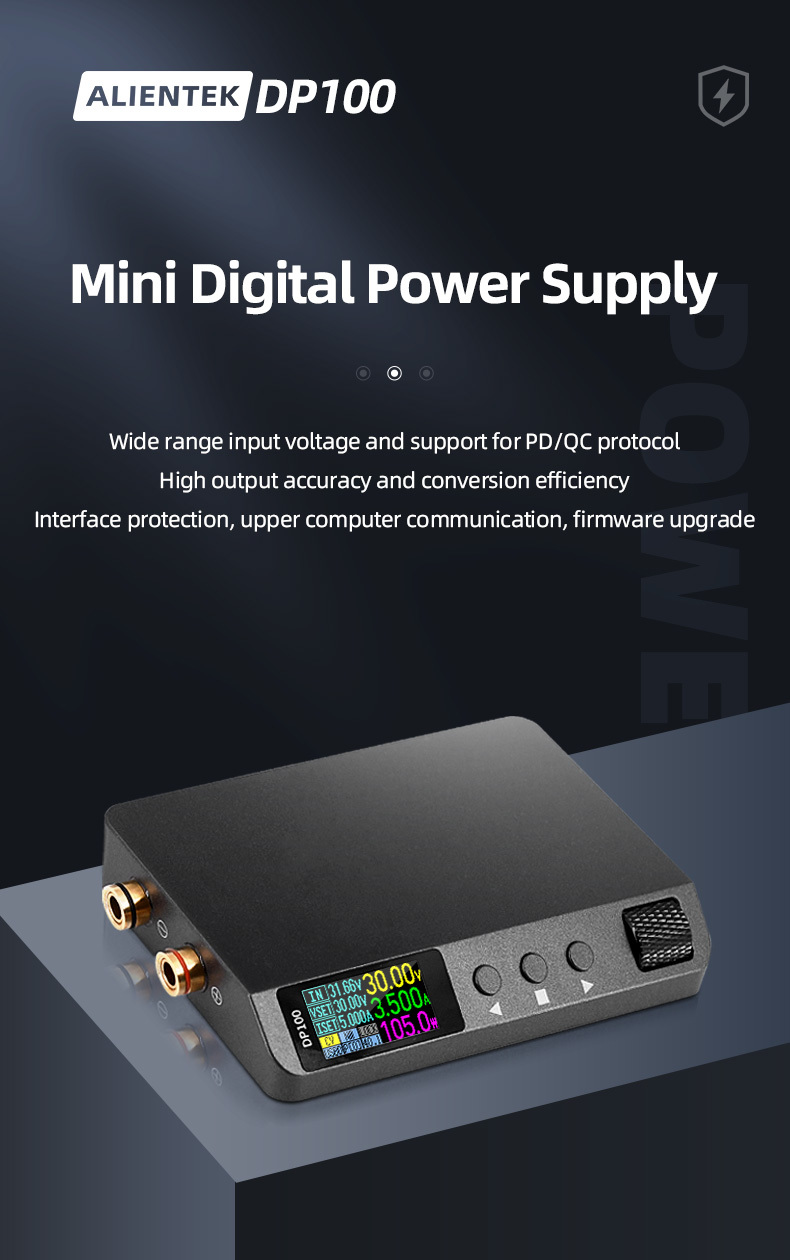 ALIENTEK DP100 ポータブル可変DC電源 5