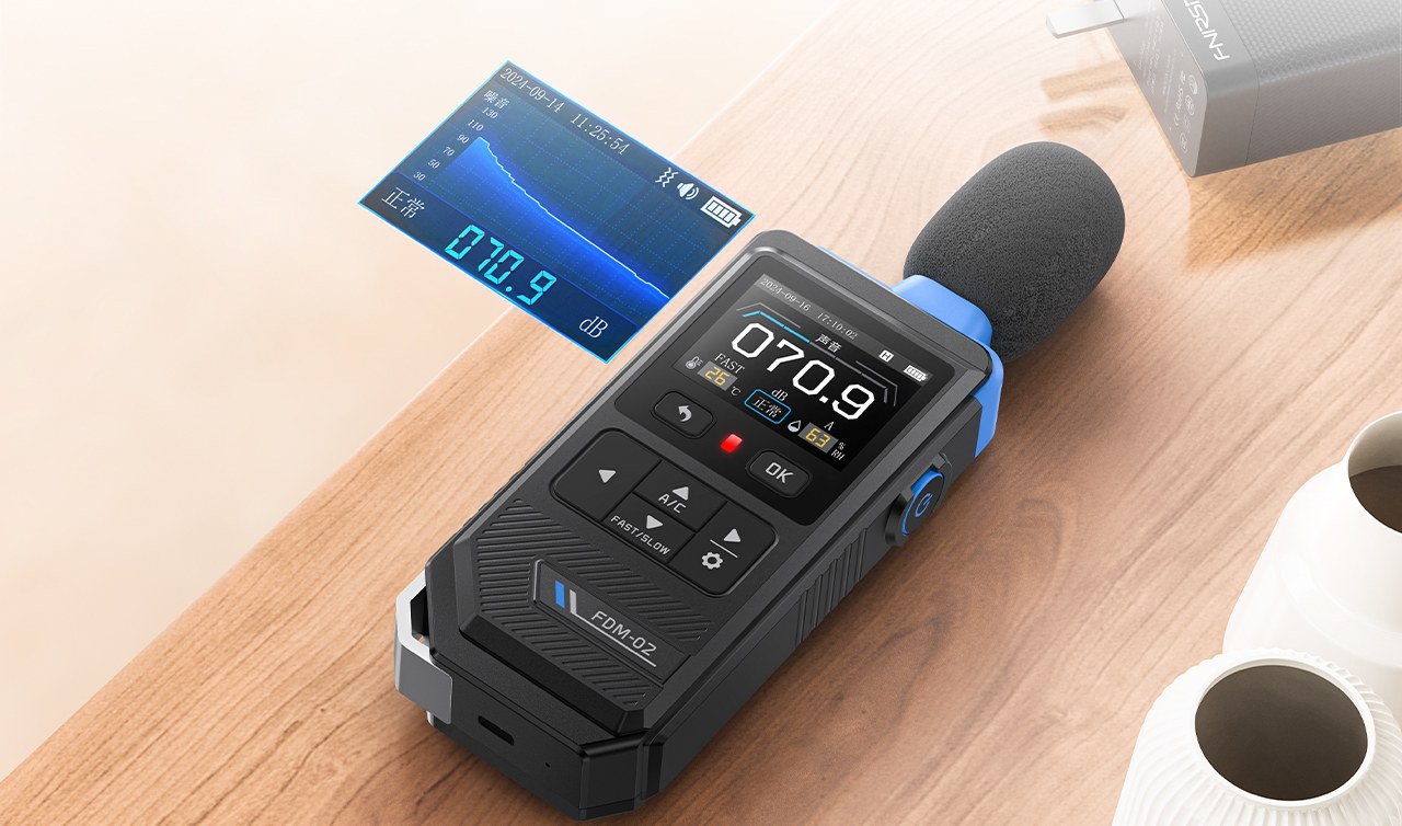 FNIRSI FDM-02 デジタル騒音計 5