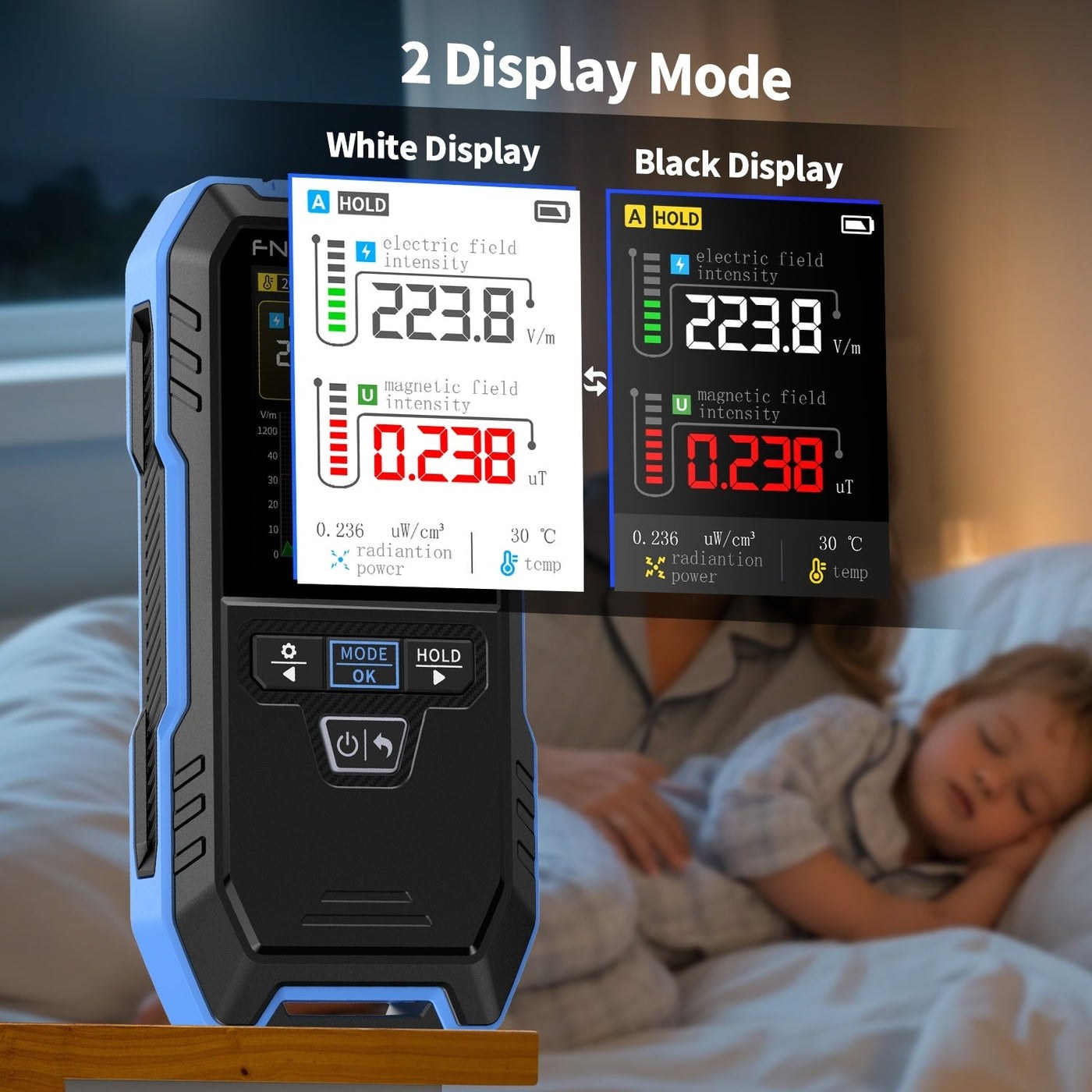 FNIRSI ERD-10 4-in-1 電磁波検出器 4